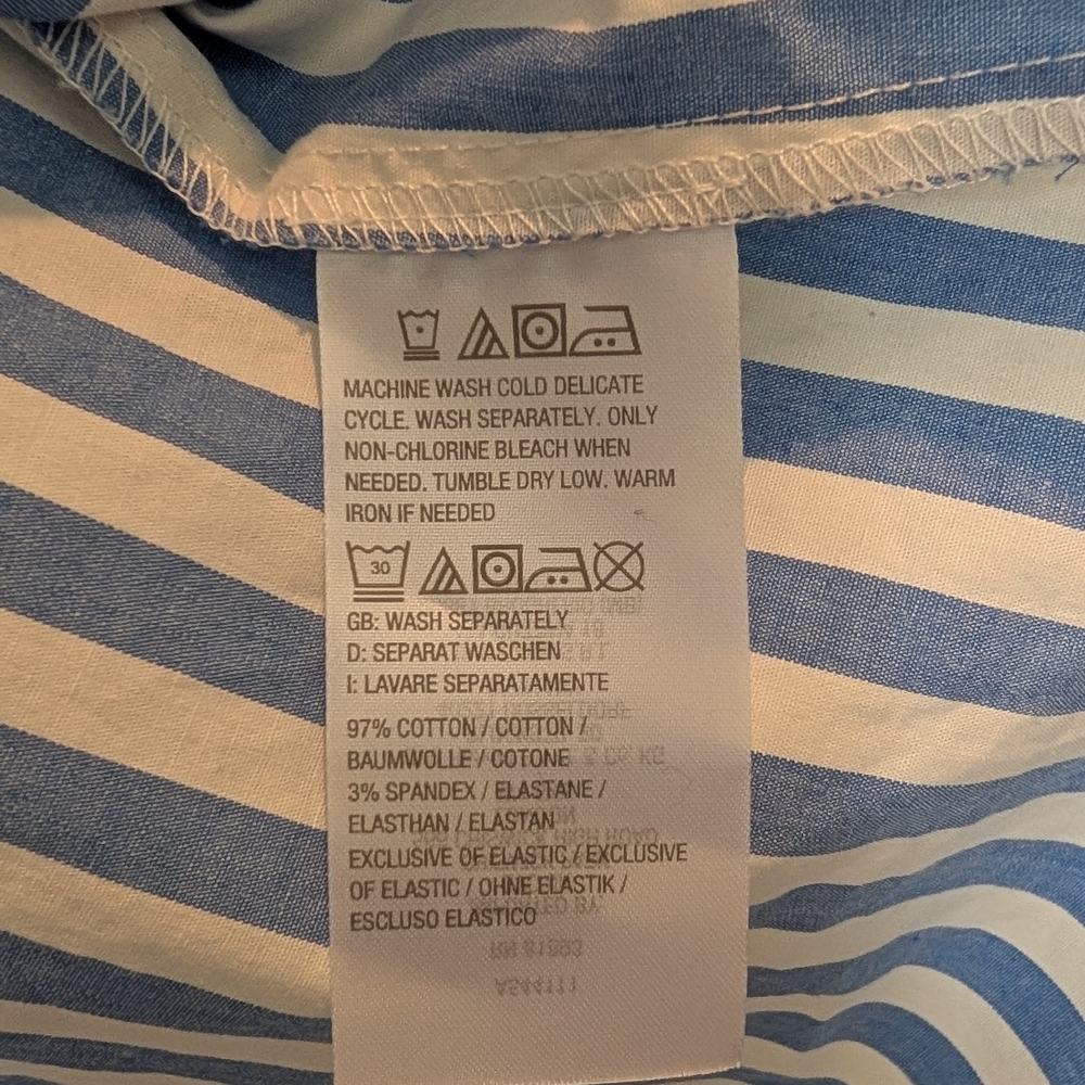 Candace Cameron Bure Blue and White Striped Top - Picture 5 of 6